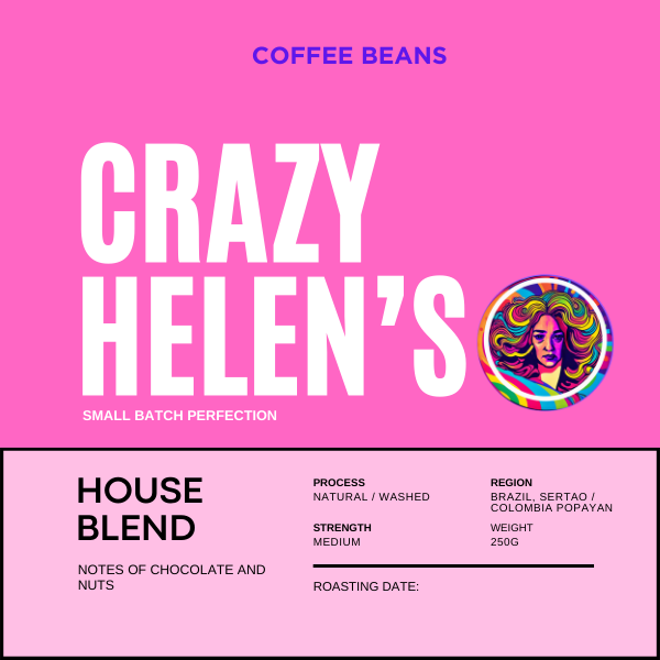 CRAZY HELEN'S HOUSE BLEND COFFEE BEANS - 250G